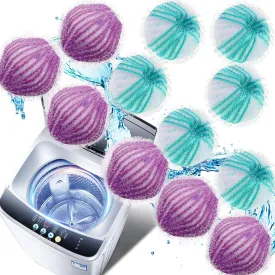 12 Pcs Pet Hair Remover for Laundry, Dryer Balls for Pet Hair, Cats Dogs Hair Remover Balls for Washing Machine, Reusable Laundry Pet Hair Catcher