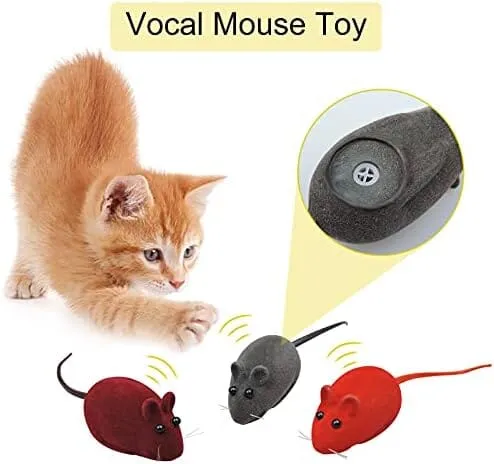 3 Random Colors Soft Small Cat Toys for Indoor Cats
