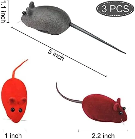 3 Random Colors Soft Small Cat Toys for Indoor Cats