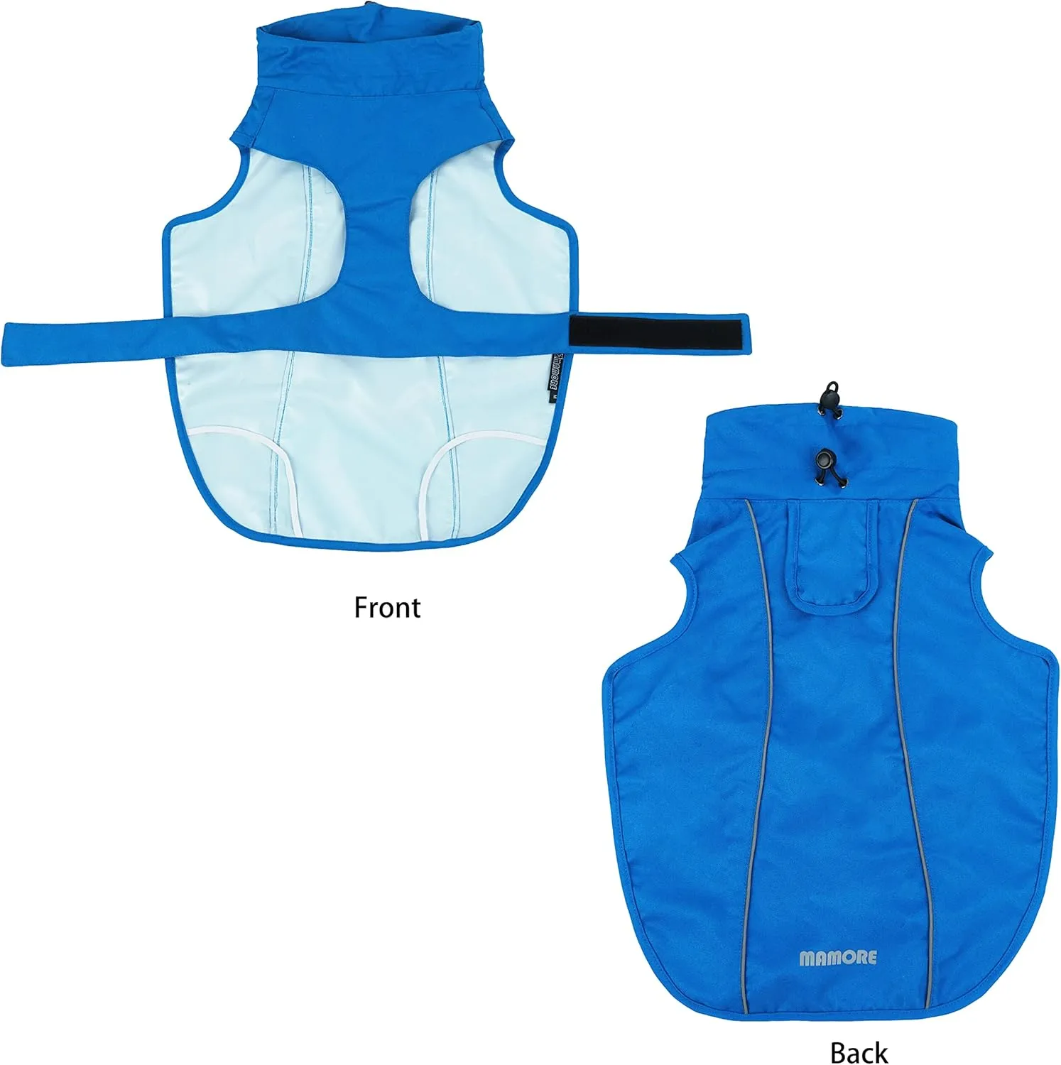 Adjustable Waterproof Dog Raincoat for Dogs,Lightweight Pet Rain Jacket Puppy Clothes with Reflective Strip for Small Medium Large Dogs (Blue, X-Small)