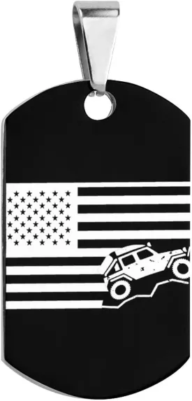 American Flag Offroad Pet ID Tag Stainless Steel Dog Tags Cat Tags Personalized Collar Tags Pet Accessories Dog Tags
