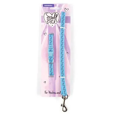 Ancol Blue Paw 'n' Bone Puppy Collar & Lead Set