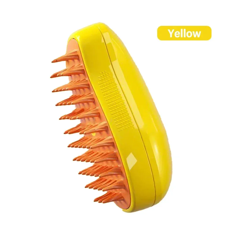 Anniepaw 3-in-1 Electric Steam Brush for Cats Dogs Grooming Hair Removal
