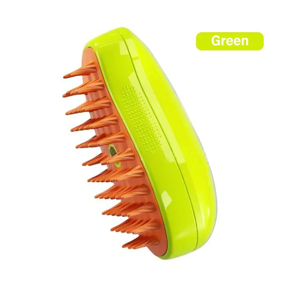 Anniepaw 3-in-1 Electric Steam Brush for Cats Dogs Grooming Hair Removal