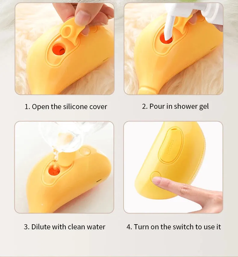 Anniepaw 3-in-1 Electric Steam Brush for Cats Dogs Grooming Hair Removal