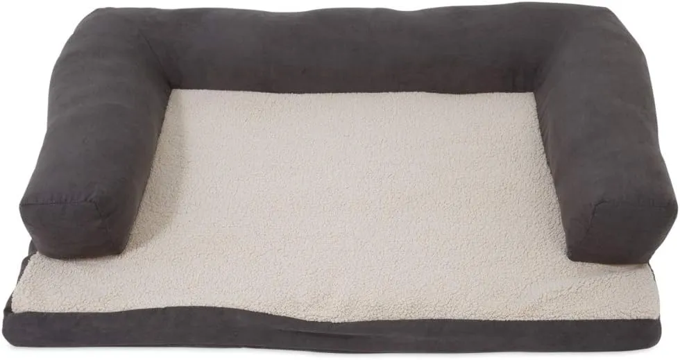 Aspen Pet Bolster Orthopedic Pet Bed, One Size, 40 x 30 Inches, Made in USA