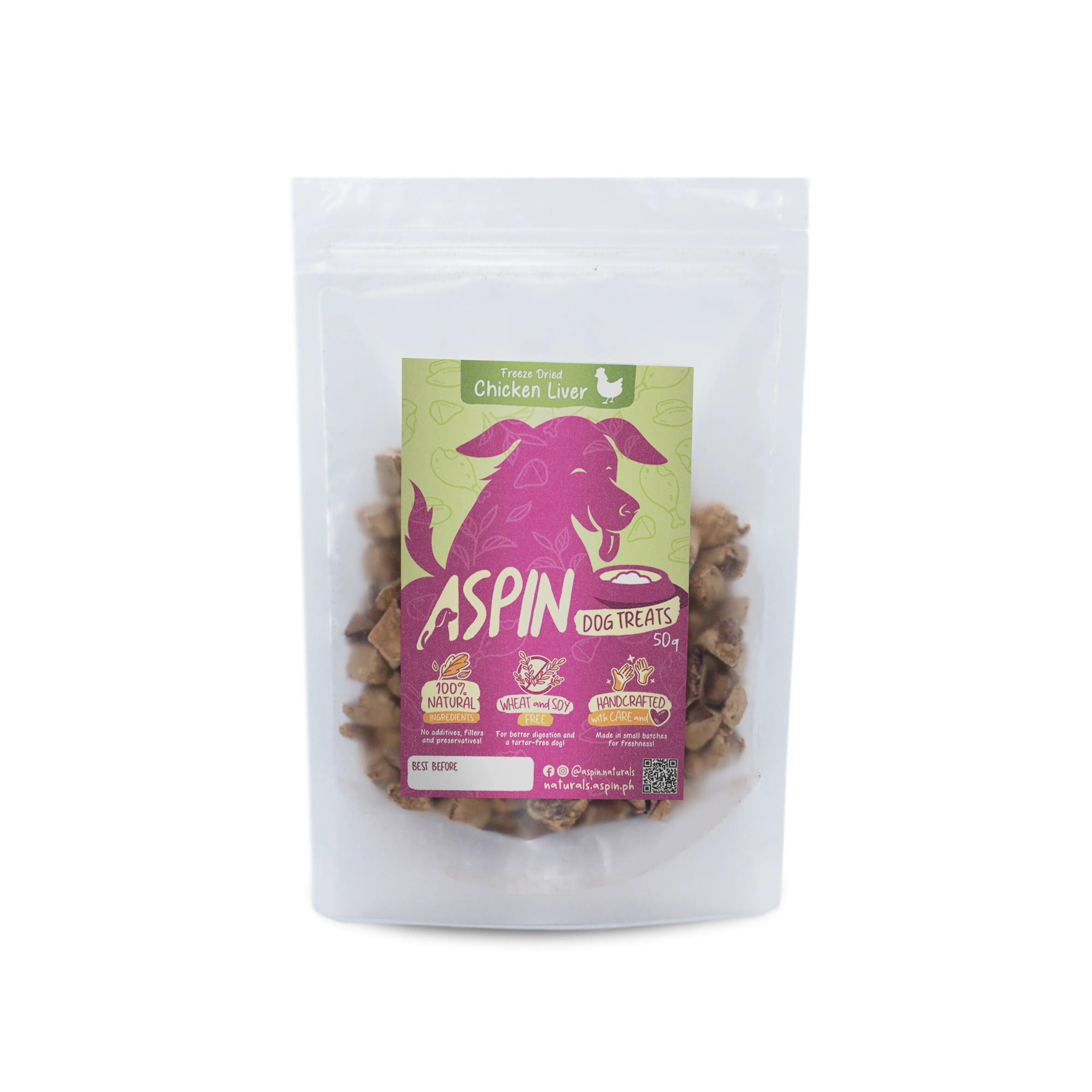 Aspin Dog Treats Freeze Dried Chicken Liver 50g