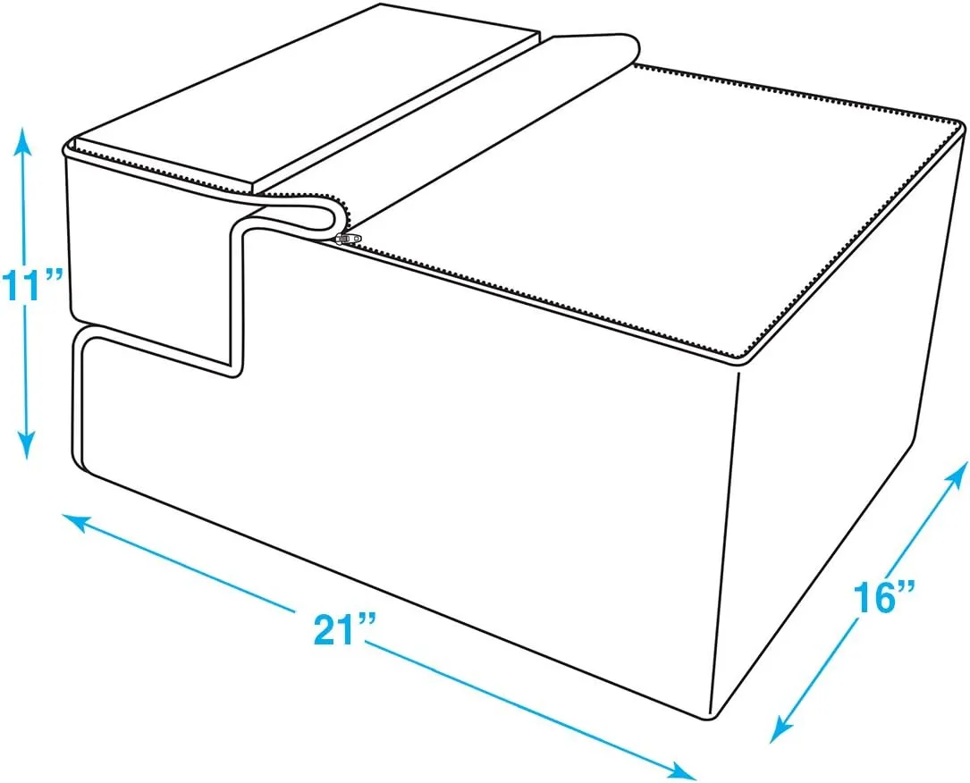 Best Pet Supplies Foldable Foam Pet Steps for Small Dogs and Cats, Portable Ramp Stairs for Couch, Sofa, and High Bed Climbing, Non-Slip Balanced Indoor Step Support, Paw Safe - Ash Gray Linen,3-Step