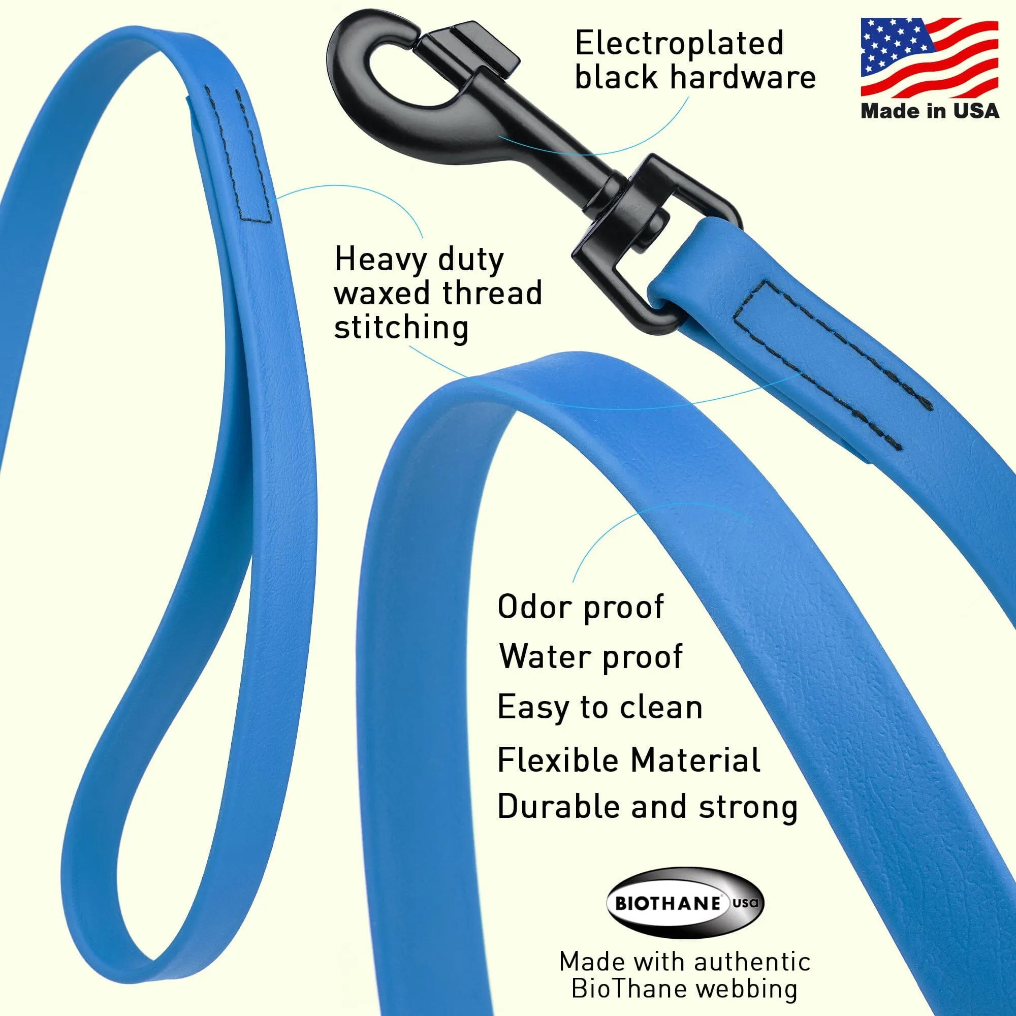 Biothane Waterproof Leash 6 ft