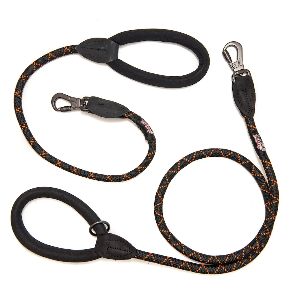 Black And Orange Comfort Collection Padded Dog Collar