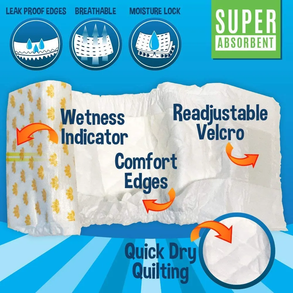 Bodhi Dog Disposable Male Dog Diapers | Super Absorbent Leak-Proof Fit | Premium Adjustable Male Dog Pee Wraps with Moisture Control & Wetness Indicator | Extra Small – Extra Large