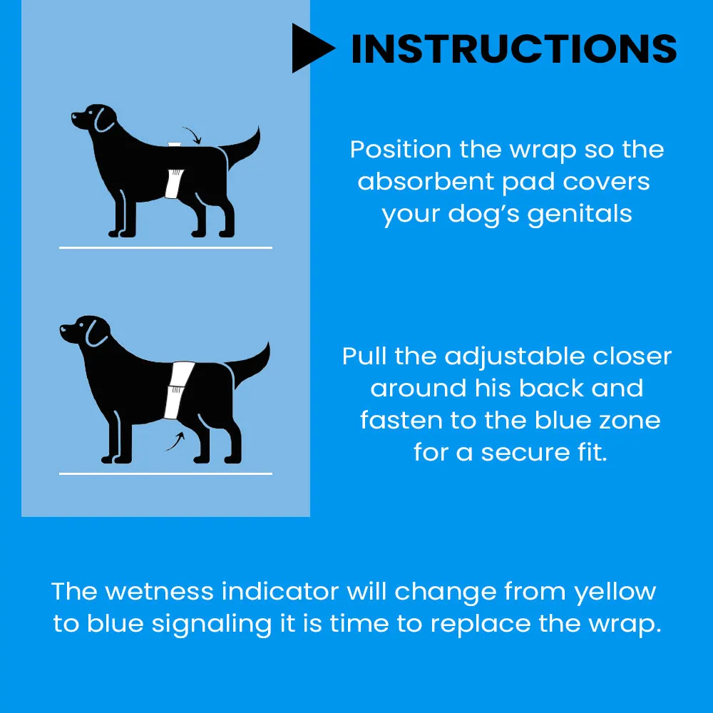 BV Male Large Dog Disposable Wraps - 50 Count
