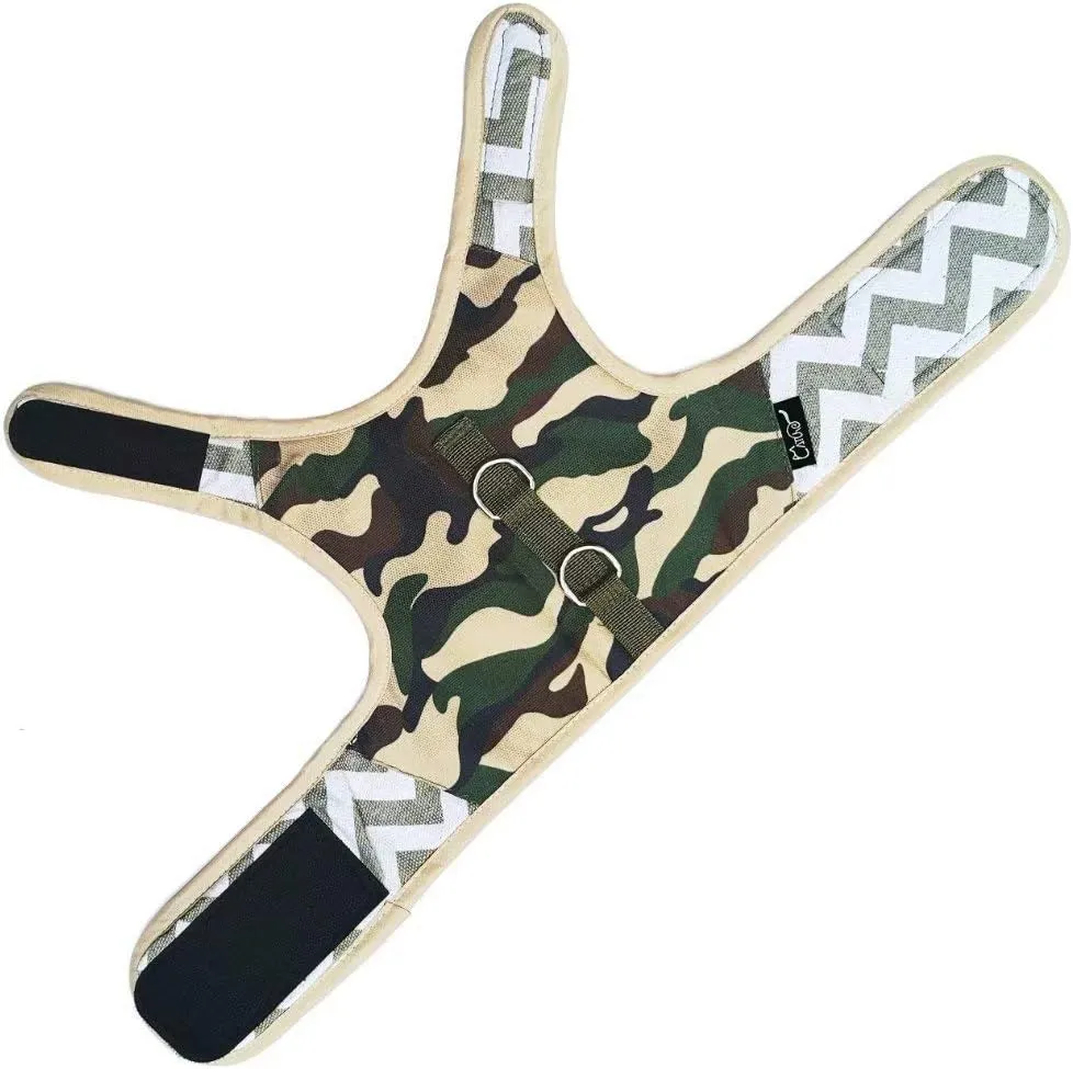 Cat Harness and Leash Set for Walking Escape Proof, Adjustable Cat Vest Harness, Padded Stylish Cat Walking Jackets, Camo Green, Medium