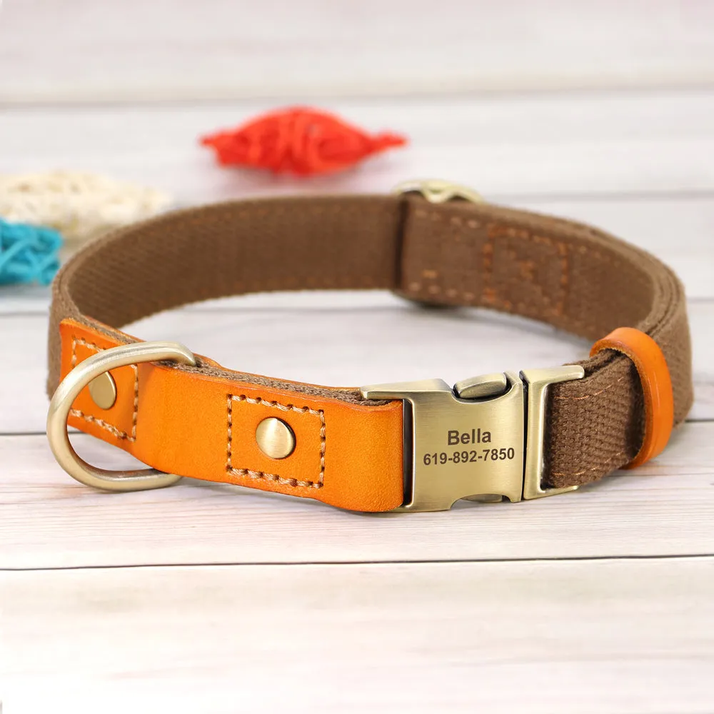 Custom Dog Collar Leash Set