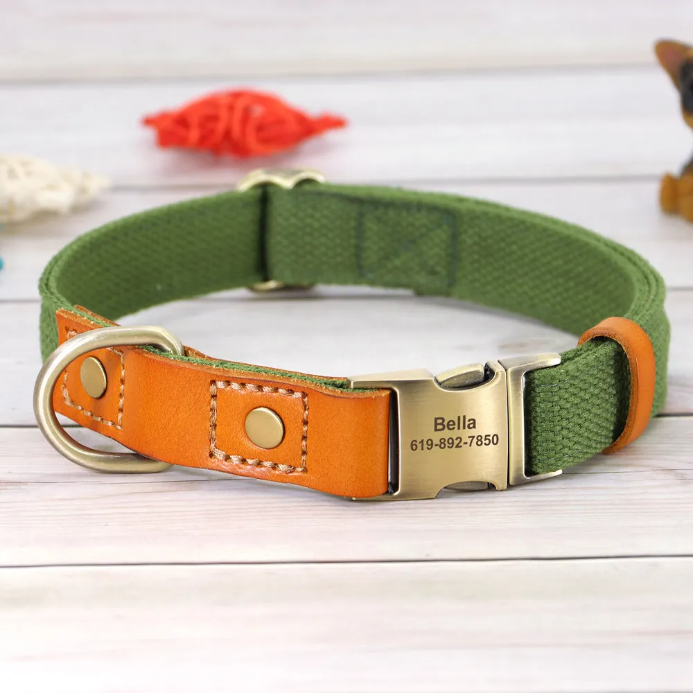 Custom Dog Collar Leash Set