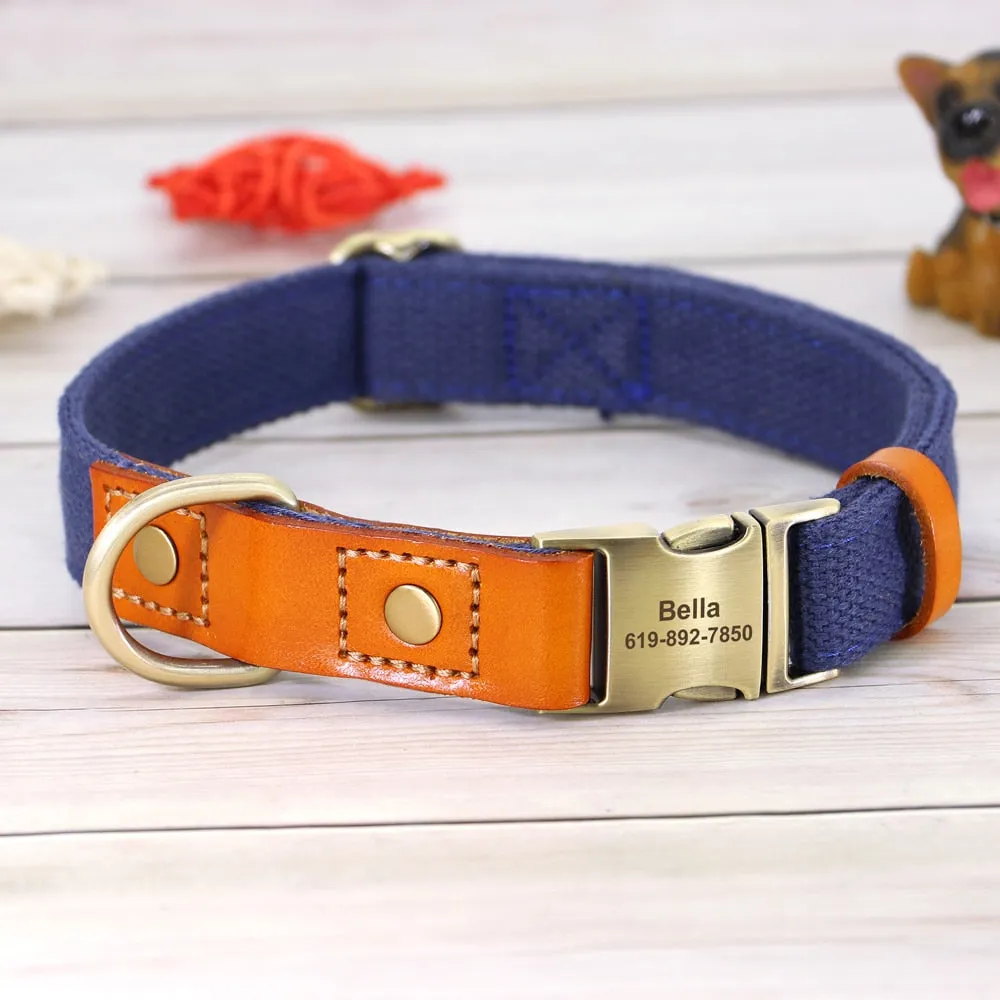 Custom Dog Collar Leash Set