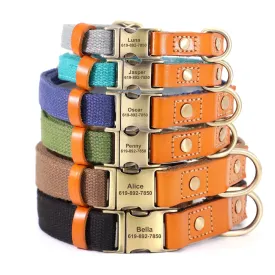 Custom Dog Collar Leash Set