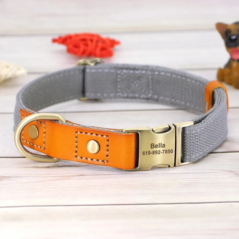Custom Dog Collar Leash Set