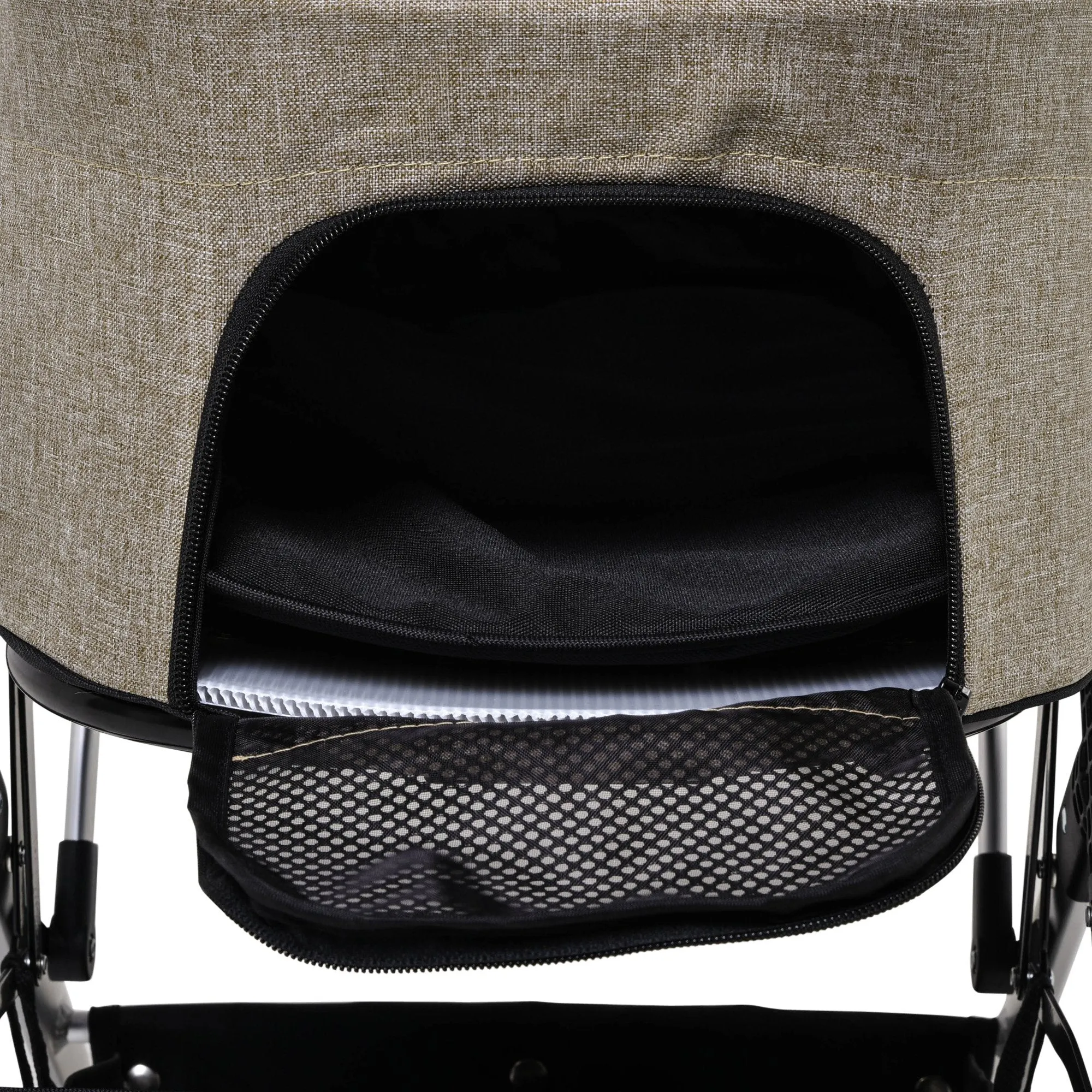 Detachable Pet Stroller 2-In-1 Foldable Dog Cat Travel Carriage Carrying Bag