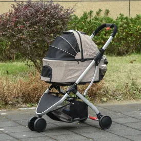 Detachable Pet Stroller 2-In-1 Foldable Dog Cat Travel Carriage Carrying Bag