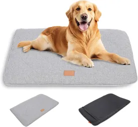 Dog Mat, Anti-Slip Dog Kennel Pad, Washable Dogs Crate Pad for Sleeping, Removable Breathable Large Dogs Crate Pads, Pets Orthopedic Crate Bed for Indoor Outdoor Use (Grey, XX-Large)