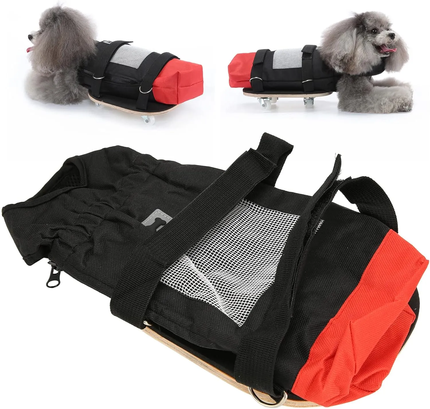 Dog Walking Scooter, Elastic Band Silent Wheels Pet Wheelchair Breathable Oxford Fabric Dog Wheelchair for Old Disabled Dogs S(Suitable for 23.5kg/4.47.7lb)