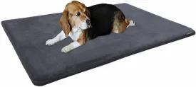 Dogbed4less Luxury Extra Large Gel-Infused Memory Foam Dog Bed Mat Pillow Topper, Fit XL 48"X30" Crate, Waterproof Non Slip Bottom, Grey