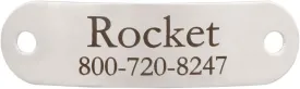 DogIDs Custom Personalized Stainless Steel Rivet-On Dog Collar Nameplates Noiseless Suitable for Dogs ID Tag with Name and Number for 5/8 Inch Wide Engraved Collars