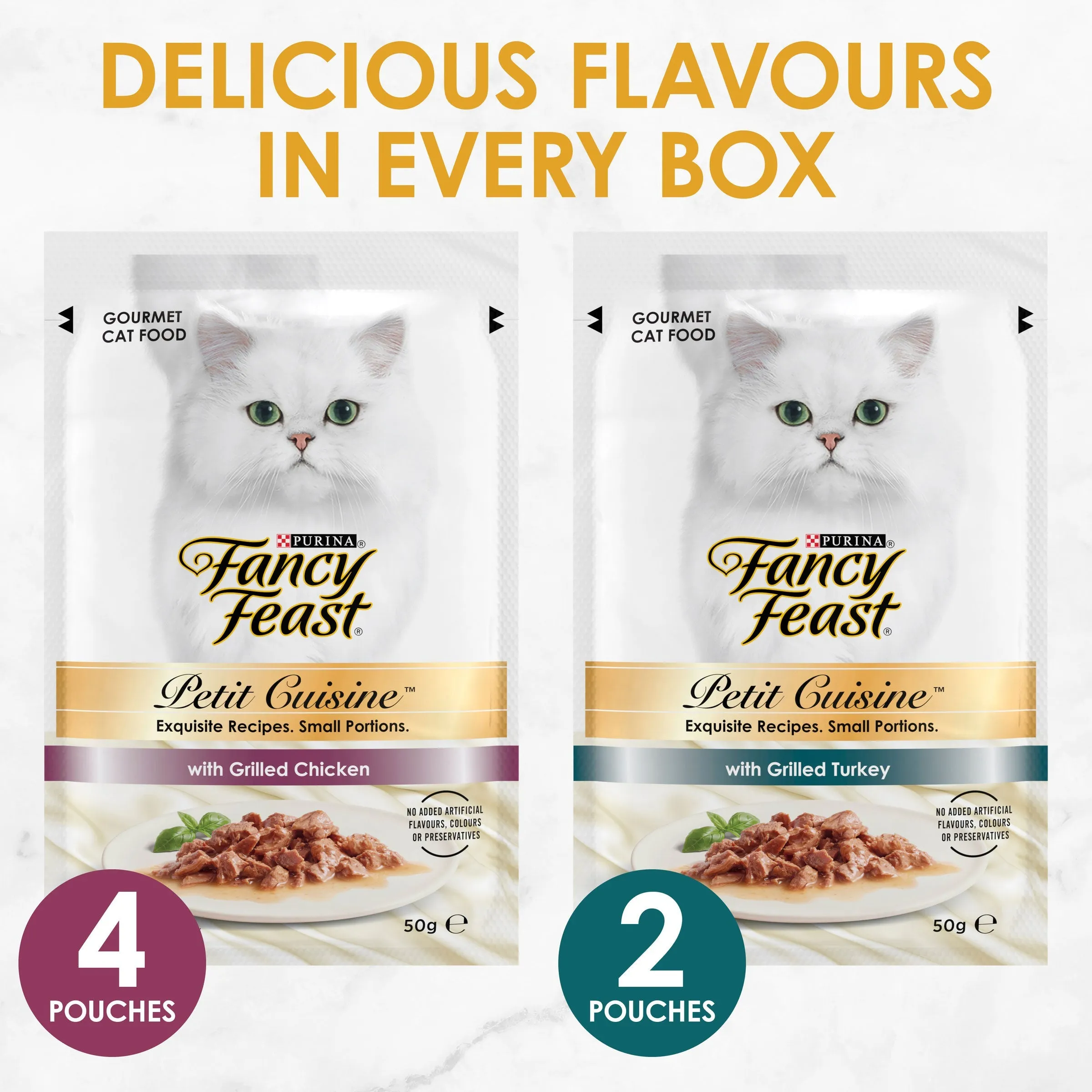Fancy Feast Adult Petit Cuisine Chicken And Turkey Grilled Wet Cat Food 6 X 50g