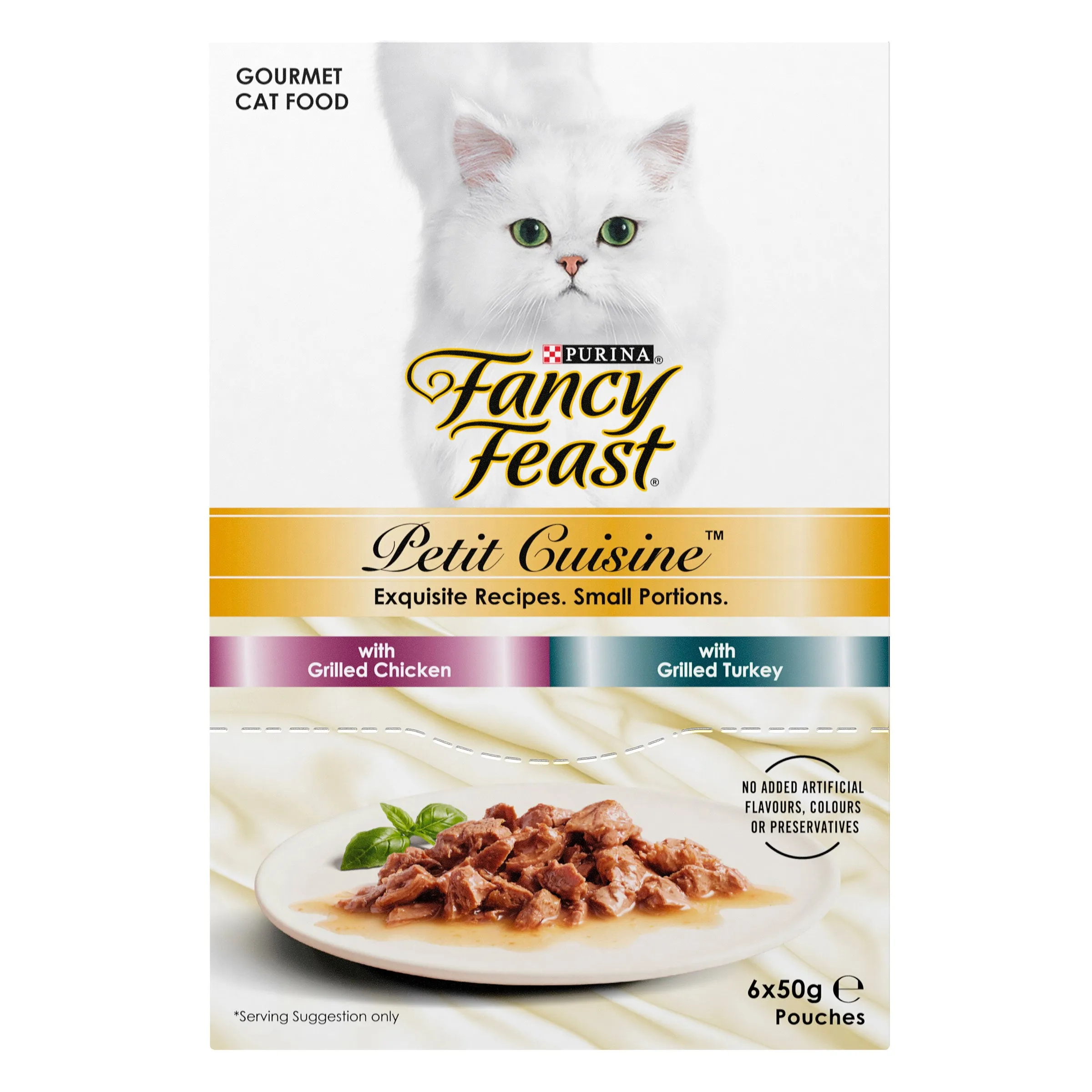 Fancy Feast Adult Petit Cuisine Chicken And Turkey Grilled Wet Cat Food 6 X 50g