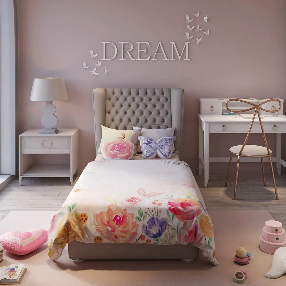 Fancy Fluff Kids 6 Pc  Full Bed Set  – Secret Garden- Single/Double