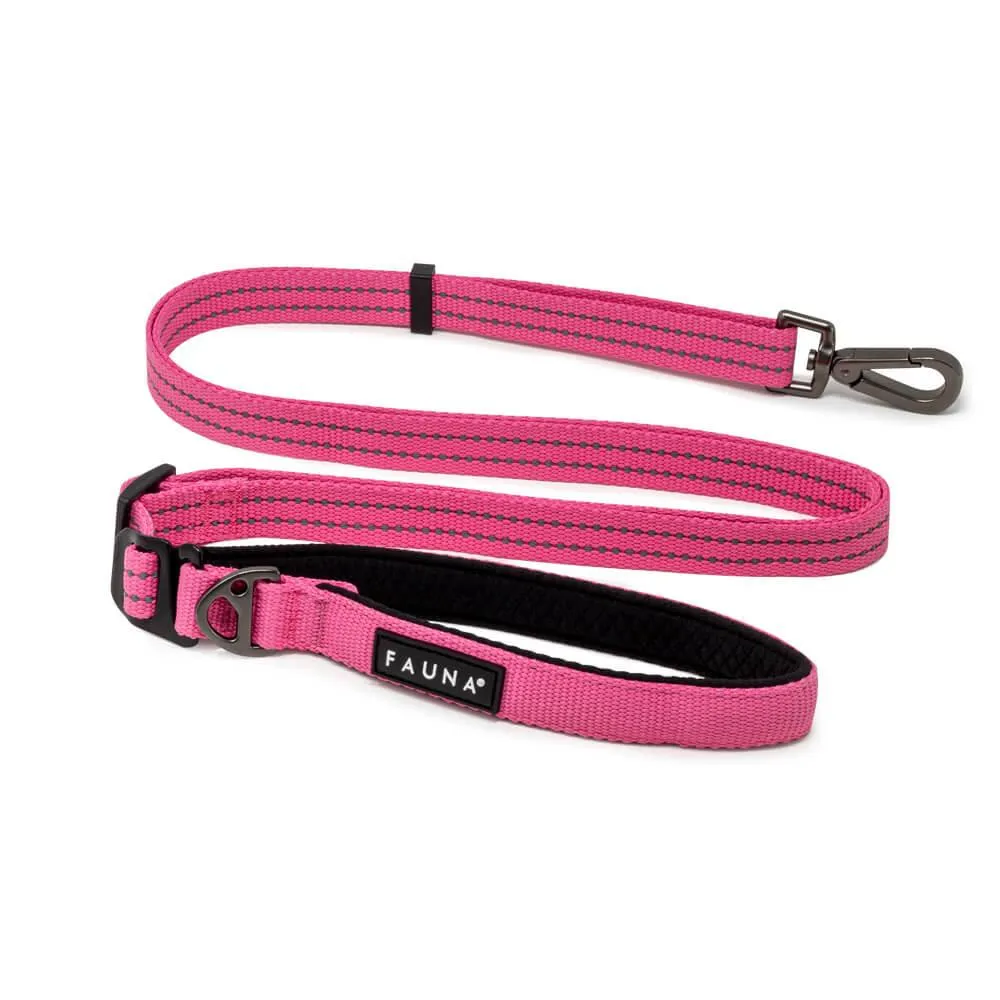 Fauna® Pink Reflective Multi-Use Dog Lead 5.6ft