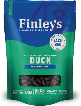 Finley's Duck Training Bites, Low Calorie, All Natural Soft Chew Dog Treats, 10 Ounce (Pack of 1)