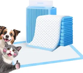 FluffyDream Super Absorbent Waterproof Dog and Puppy Pet Training Pad, Housebreaking Pet Pad,Blue (17"X23.6"(100PCS))