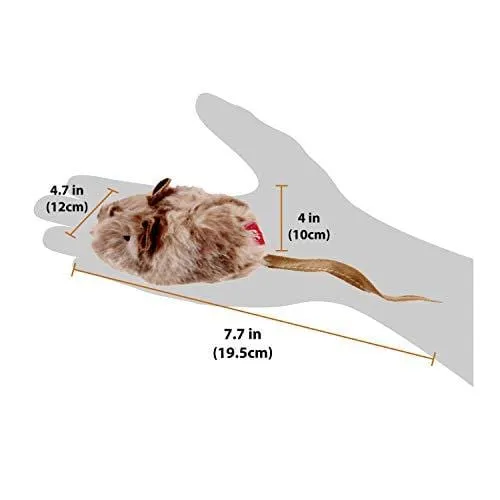 Gigwi Chirpy Cat Mouse Toy Squeak- Cat Toys Interactive Squeaking Mouse Cat Toy Melody Chaser Play N Squeak Kitten Toy, Mouse Sound Cat Toy for Boredom