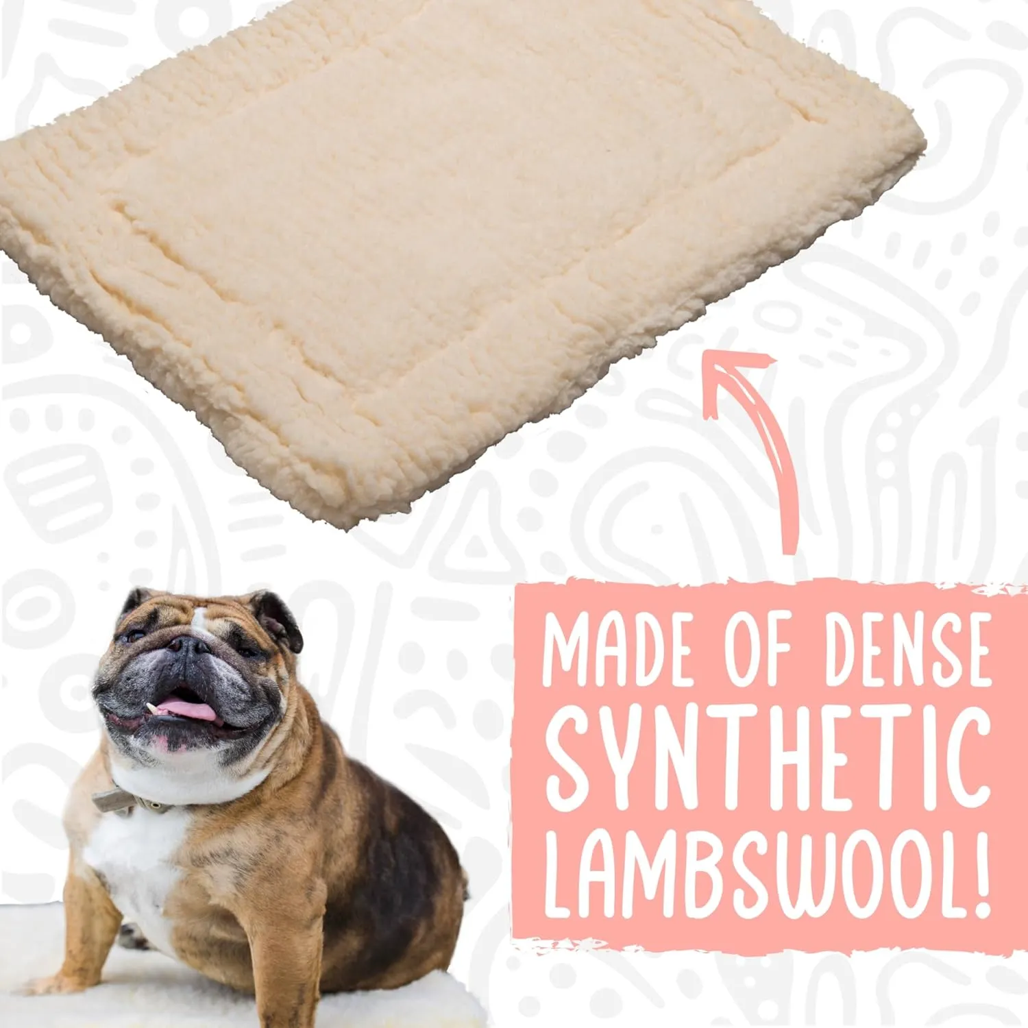 HuggleHounds Mat Cat & Dog Bed - Crate Pads for Dog Cages, Machine Washable Kennel Bed for Sleeping, Small & Medium Size Breeds - Small, 23" x 30"