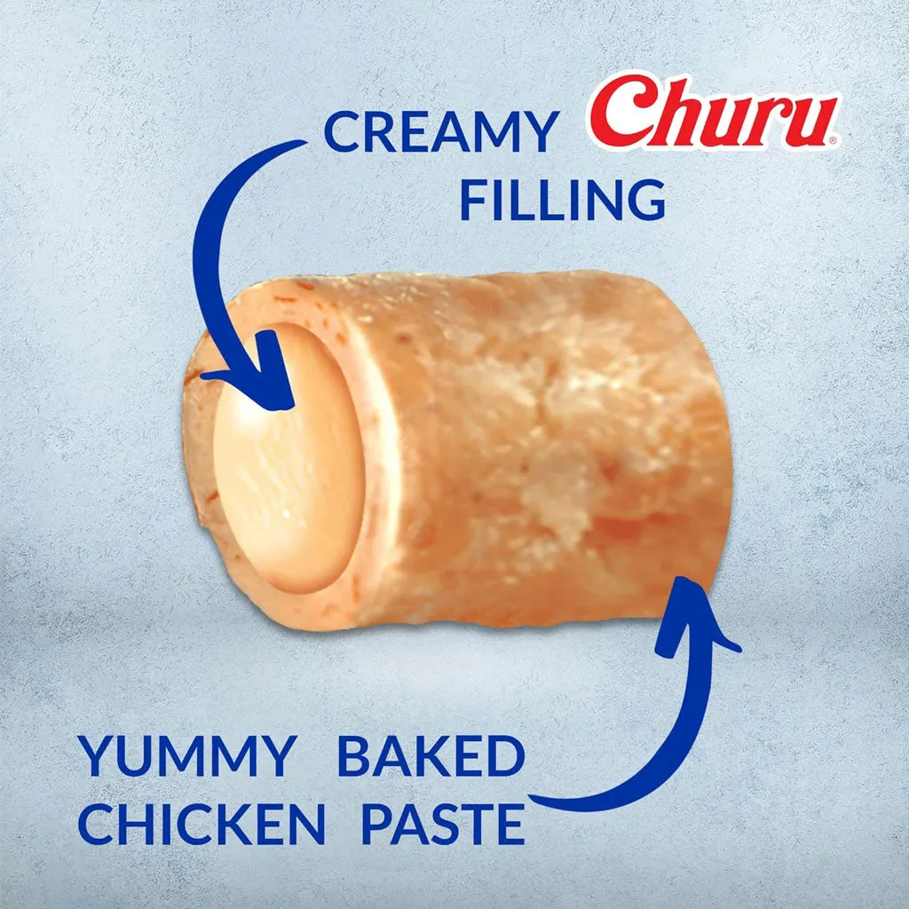 Inaba Churu Bites Chicken Recipe wraps Chicken with Cheese Dog Treats, 0.42-oz x pack of 8 Tubes