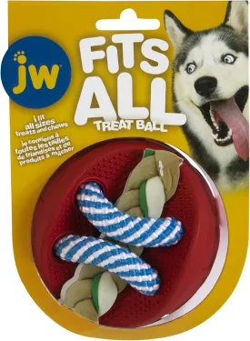 JW Pet FITS All Treat Ball Dog Toy, Red, 60638