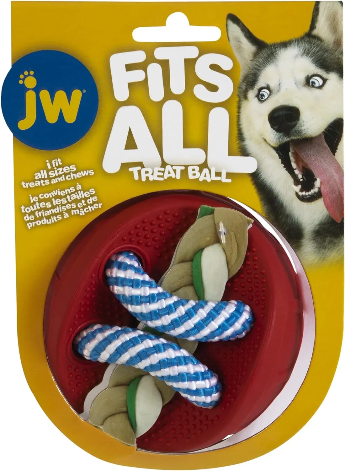 JW Pet FITS All Treat Ball Dog Toy, Red, 60638