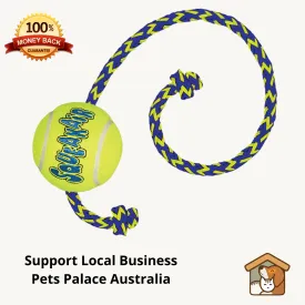 KONG Air Squeaker Ball With Rope Dog Toy