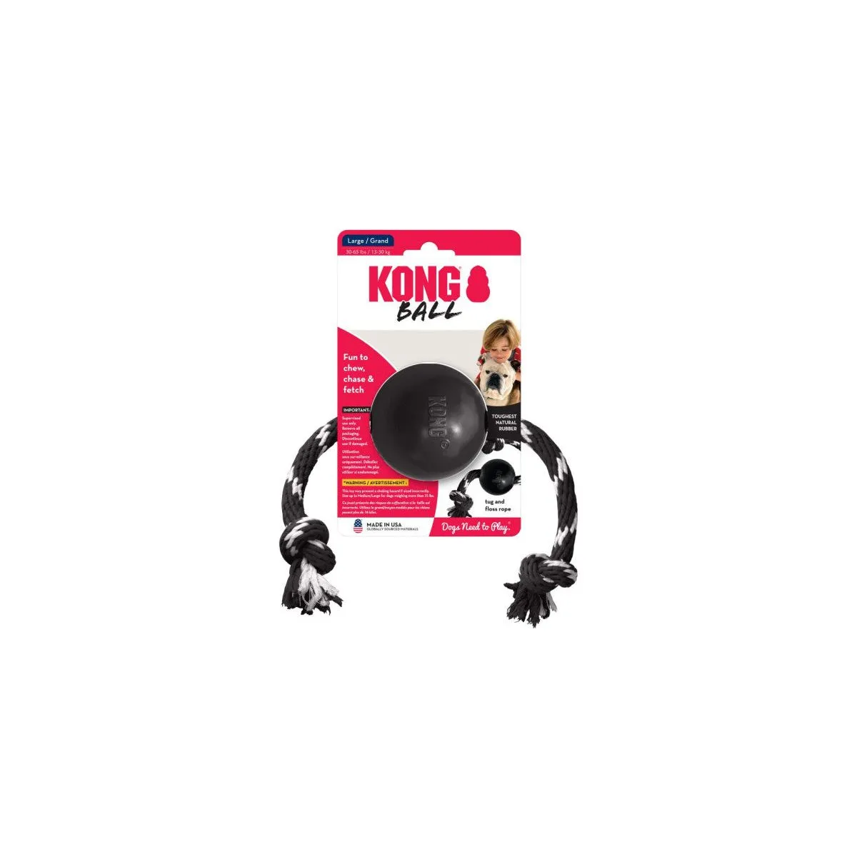 Kong Dog Extreme Ball With Rope