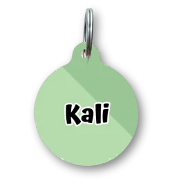 Minimal Green Circle Pet Tag
