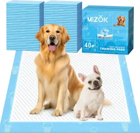 MIZOK Dog Pads Extra Large 30x36in Puppy Pads XL Super Absorbent, Potty Pads with 6-Layer Leak-Proof and Quick-Dry Surface, Wee Wee Pads for Dogs Scented with Jellyfish Pattern(40 Counts)