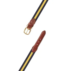 Navy & Yellow Surcingle Dog Collar