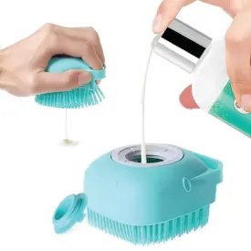 Papa Pawsome Shampoo Bath Silicone Brush for Dogs and Cats