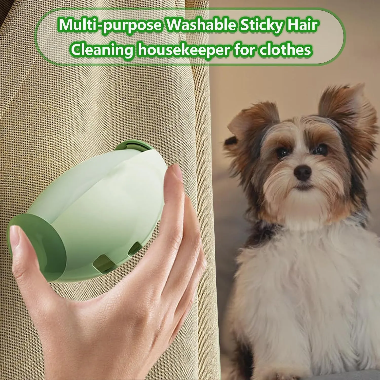Portable pet Hair Roller, Reusable Lint Rollers for Pet Hair,Washable Reusable Hair Remover for Cleaning Various dust and Debris(White)