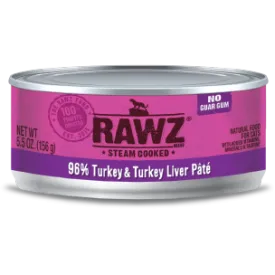 RAWZ 96% Turkey and Turkey Liver Wet Cat Food