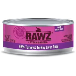 RAWZ 96% Turkey and Turkey Liver Wet Cat Food