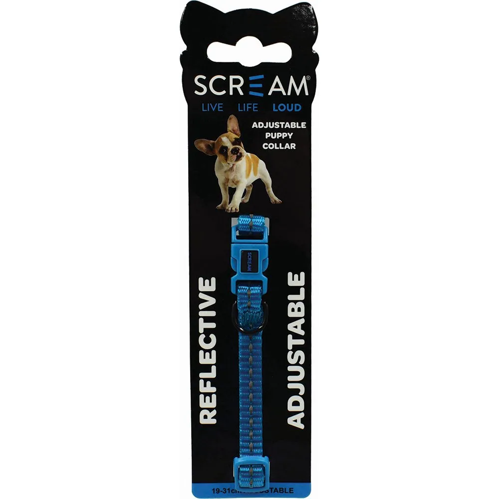 SCREAM PUPPY COLLAR BLUE