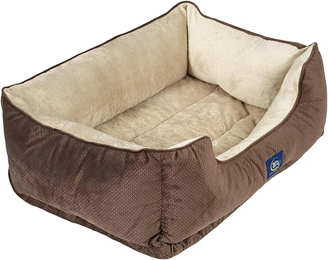 Serta Ortho Cuddler Pet Bed, Mocha